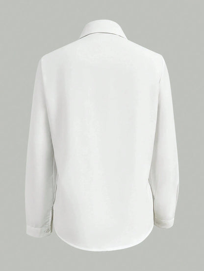 Women's Floral Tie Dye Print Long Sleeve Shirt Office Elegant Fashion Single Breasted Casual Shirt.