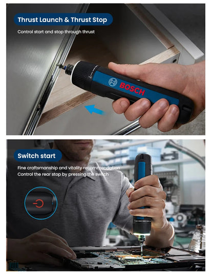Bosch GO 3 Elektroschrauber-Set, 3,6 V, 5 Nm, kabellose Mini-Handbohrmaschine, wiederaufladbarer Schraubendreher, Bosch Multifunktions-Elektrowerkzeug