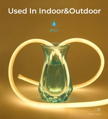 360° Glowing Round LED Neon Tube Rope Lamp Flexible Silicone Diffuser Channel WS2811 WS2812B Soft IP65 Outdoor Tape Strip Lights.