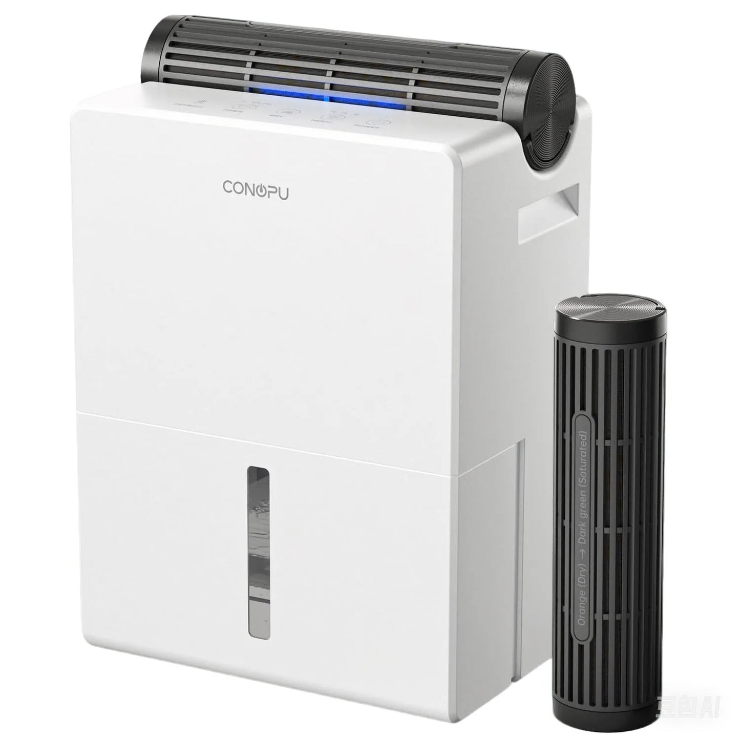 Dehumidifier 2000 ml for Bedroom, Double Hold Design, Drying Mode, Sleep Mode 30 dB, Intelligent Auto Defrost Function 24h Timer