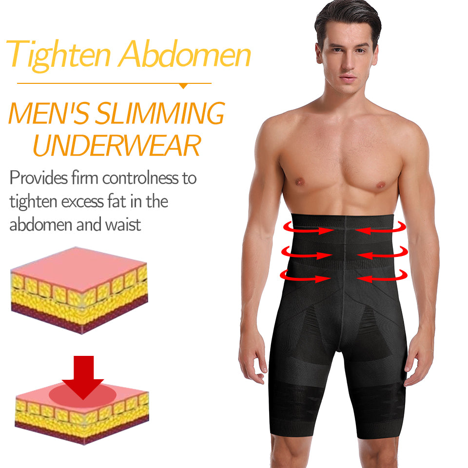 Männer Body Shaper Bauch-steuer Shorts Shapewear Bauch Gürtel Boxer Briefs Hohe Taille Abnehmen Unterwäsche Bein Kompression Höschen