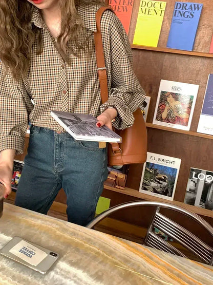 Fashion Casual Women's Plaid Shirt Autumn New Boutique Ladies Blouse and Tops Female Long Sleeve Blouses Clothes