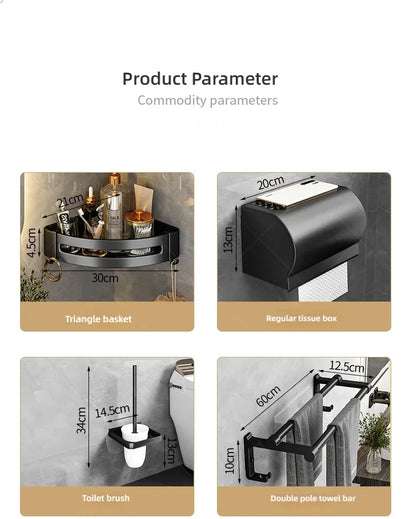 Beliebter Stil, 40/50 cm, selbstklebende Wandhalterung für Badezimmer, wasserdicht und rostfrei, Aufbewahrungsregal mit Haken, Handtuchhalter