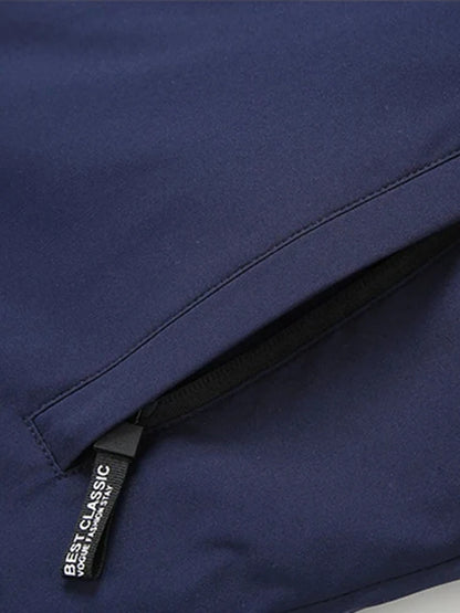 2024 New Men's Padded Cotton Clothing Fashion Casual Solid Color Windproof Lapel Long-Sleeved Jacket Street Beat Men's