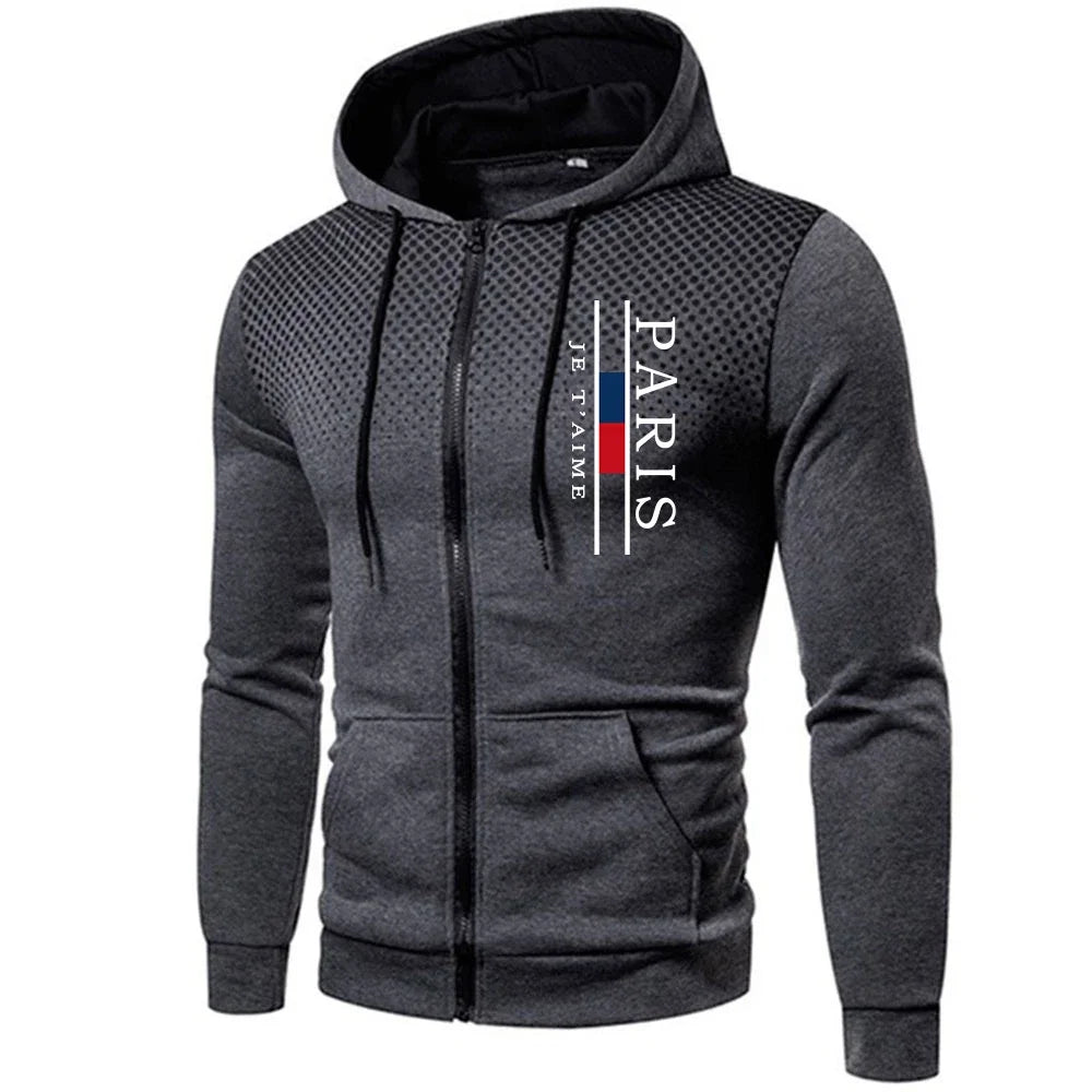Fashion Autumn Winter Men Hoodies Men's Zipper Sweatshirts Outdoors Jogging Versatile Pants Tracksuit Comfortable Daily Quality.