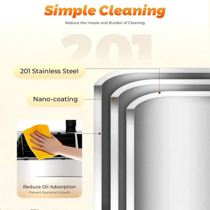 45 x 40 cm schwarzes Nano-Waschbecken, Einzelwaschbecken, kreatives Küchenspülen-Set aus Edelstahl, großes Fassungsvermögen, Wohnaccessoires