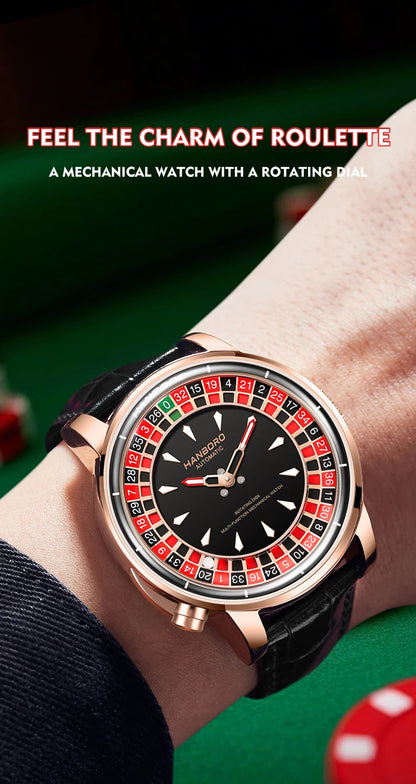 HANBORO men's fully automatic mechanical watch, roulette wheel, roulette wheel, men's watch 1001.