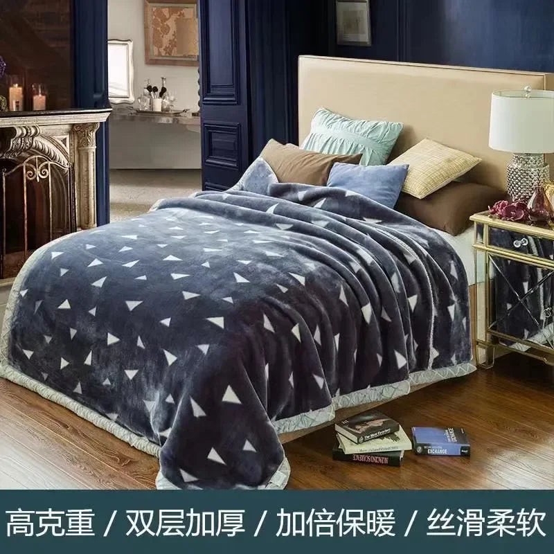 [2.5Kg] Double-layer g-thickened Raschel  - et Winter wedding Fine woven fleece Double-sided.