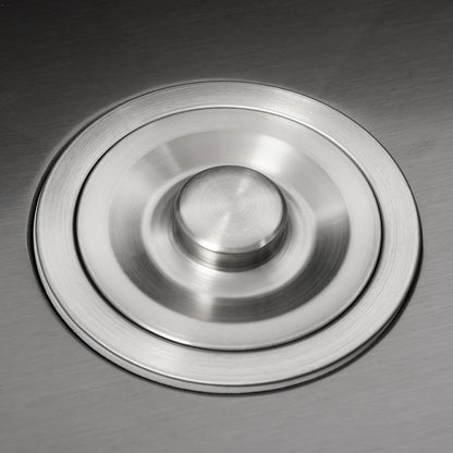 Edelstahlspüle, moderne Küchenspüle, Black Diamond 7843PB, Doppelspüle, Abfluss + Seifenspender zum Reinigen von Geschirr und Gemüse