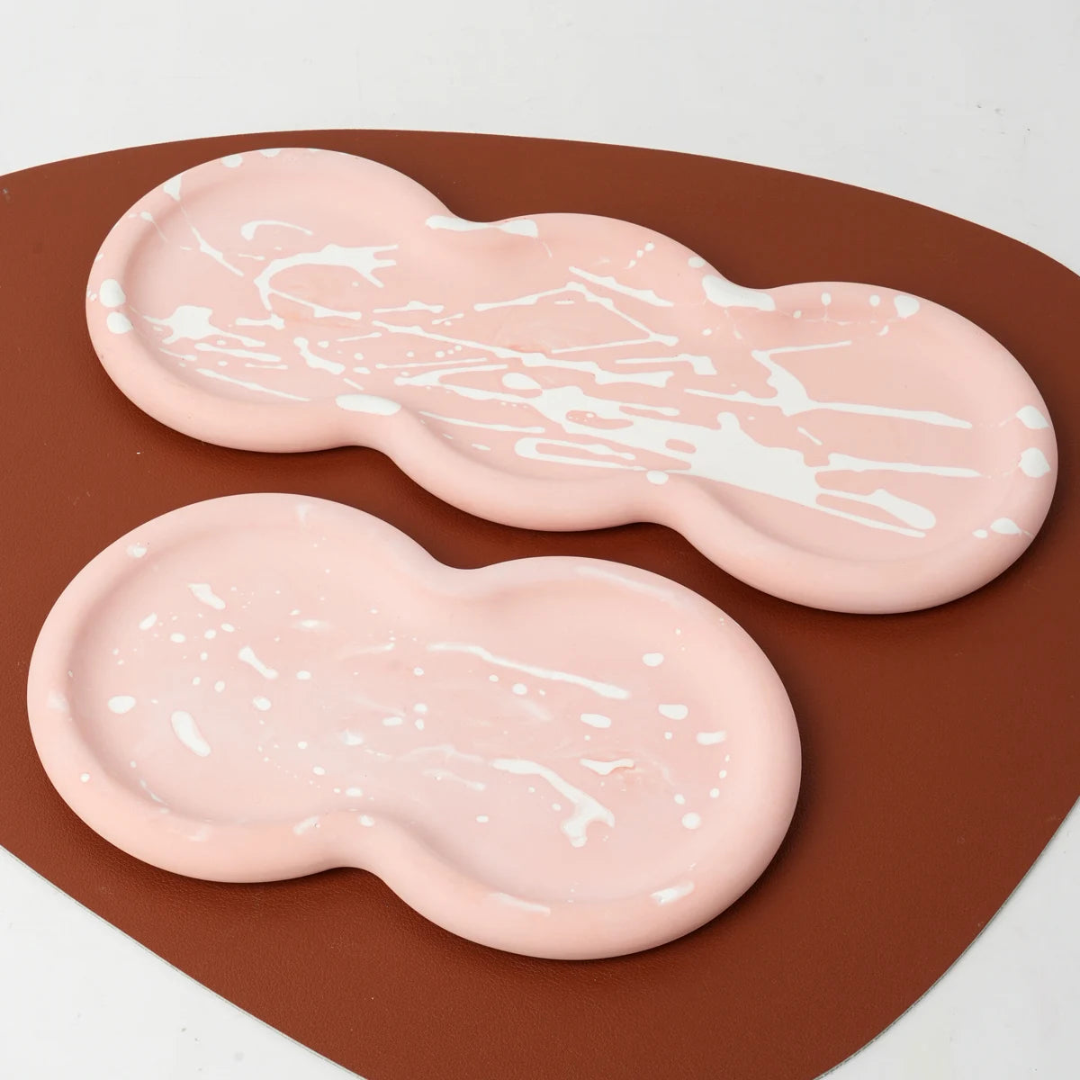 Concrete Triple Circular Tray Silicone Mold DIY Coaster Craft Making Plaster Resin Jewelry Storage Plate Casting Molds Home Deco.