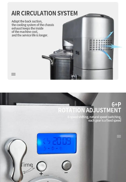 Houselin Stand Mixer, 10L Brush Stainless Steel Bowl, Suitable for Most Home Cooks, Silver Grey.