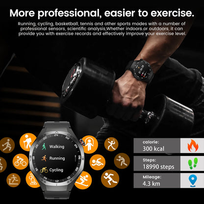 2025New GUHUAVMI GT5 Pro Smart Watch Men HD AMOLED Screen GPS Motion trajectory HeartRate Bluetooth Call 1.52" SmartWatch IP68