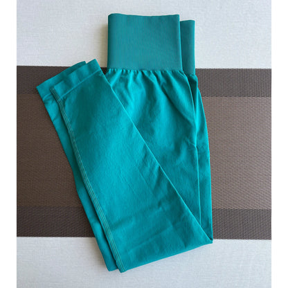 TKITK Solid Leggings Women Seamless Sports  Scrunch Bum Tights cycling shark pants Yoga shorts Gym navigation nv Workout wear