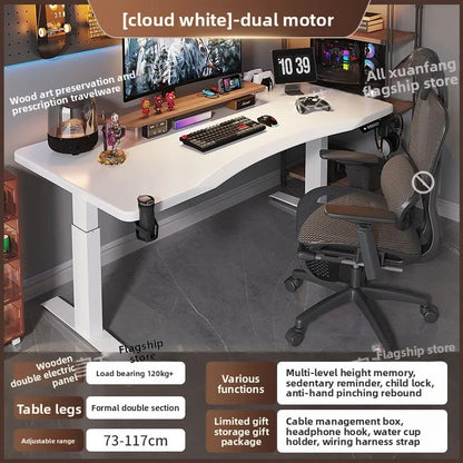 Elektrischer höhenverstellbarer intelligenter Stehschreibtisch, Computer-Workstation, Heimbüro, Gaming-Tisch, Arbeitszimmer, Schreibtisch, Desktop-Computer