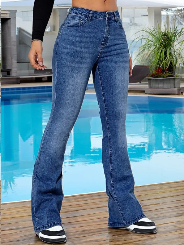 Women's high waist hip lifting slimming FLARE PANTS Jeans.