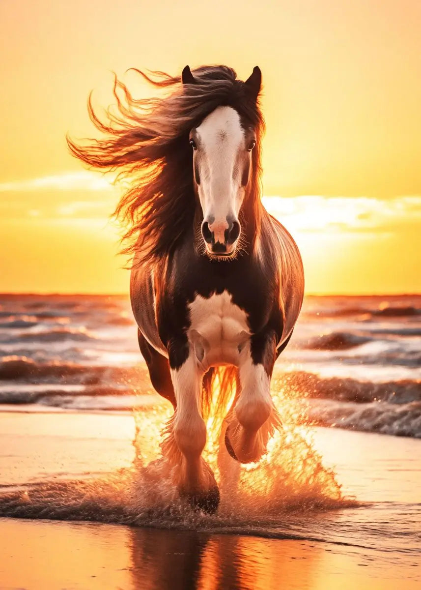 Black and White Wild Horses Canvas Paintings on The Wall Art Posters Prints Wall Picture Modern Animals Art Room Home Decor.