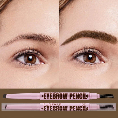 2 in1 Eyebrow pencil professional Cosmetics makeup for women 5 Colors Waterproof Eyebrow Tattoo brush Long Lasting eyebrow pen.