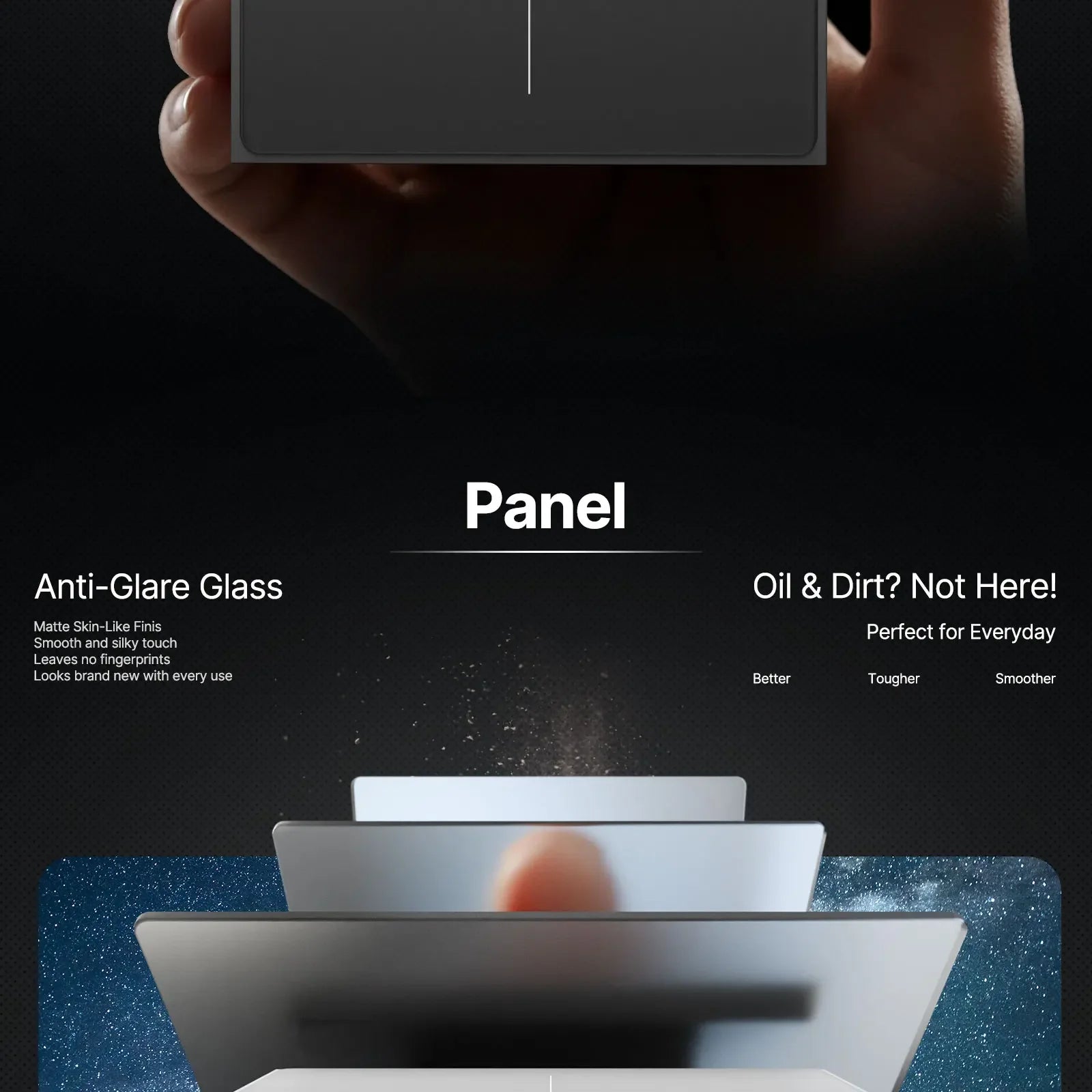 MOES Tuya ZigBee Star Feather Series Smart Touch Switch mit neutraler Lichtszene 2in1 APP-Fernbedienung mit Alexa Google Home.