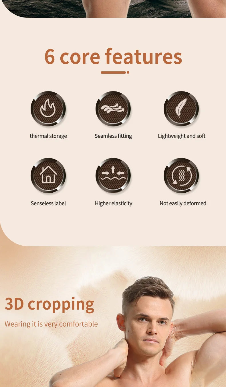 3er-Pack warme Unterwäsche für Herren, Samt und verdickt, Herren-Boxershorts, kältebeständige Shorts für Herbst und Winter, Sport für Jungen