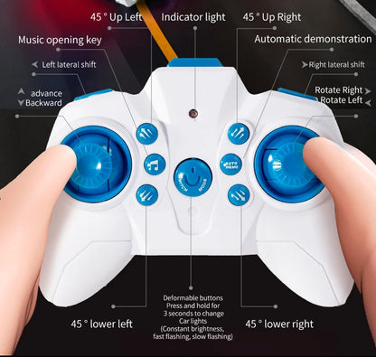 Teeggi S922 2.4G RC Stunt Car 4WD Double Remote Control 360° Degree Rotation RC Off Road Climbing Kids Rc Drift Car Toy for Gift.