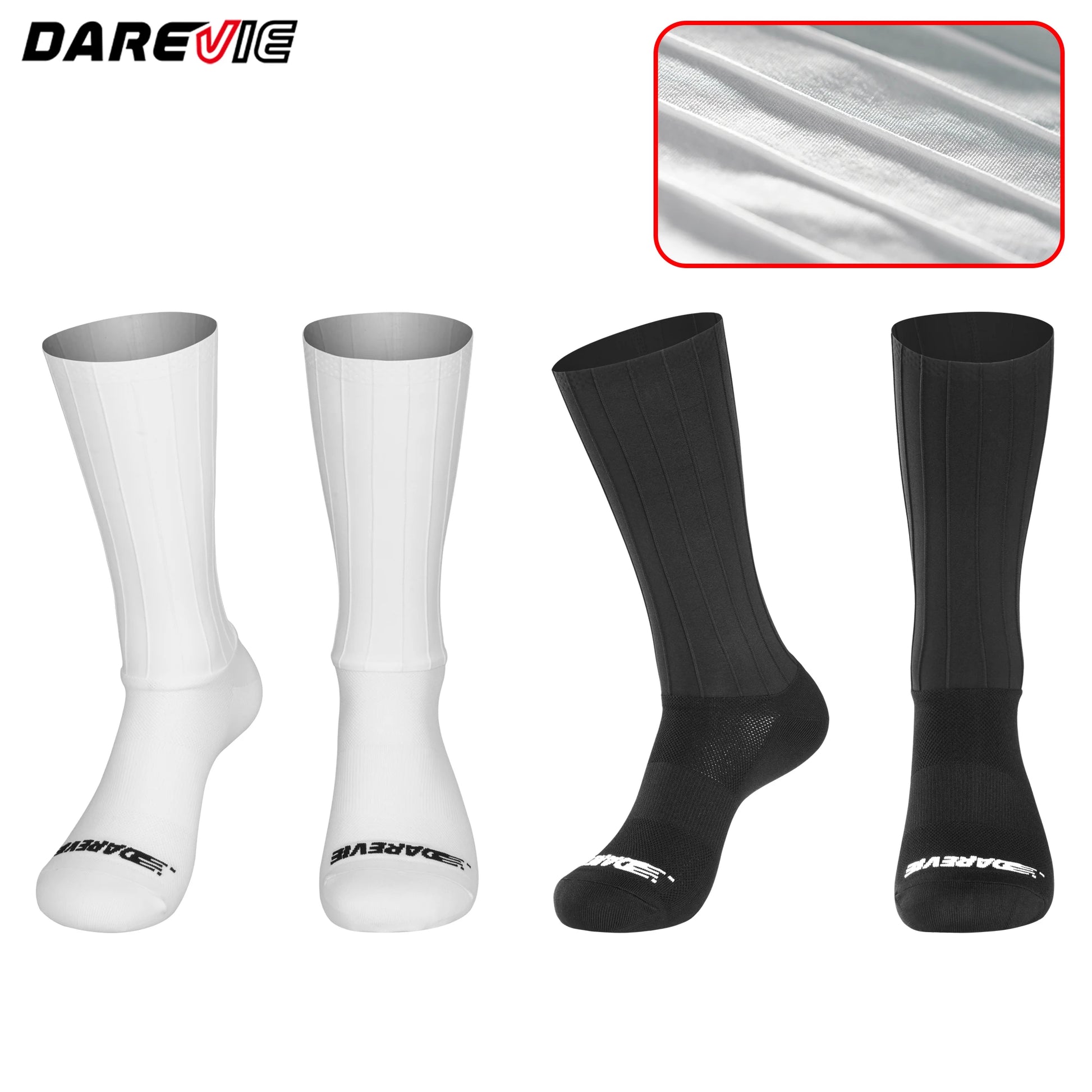 DAREVIE AERO Cycling Man Socks Pro Aerodynamics Socks Elastic Anti-Slip Men's Cycling Socks Outdoor Sports Bicycle Accessories.