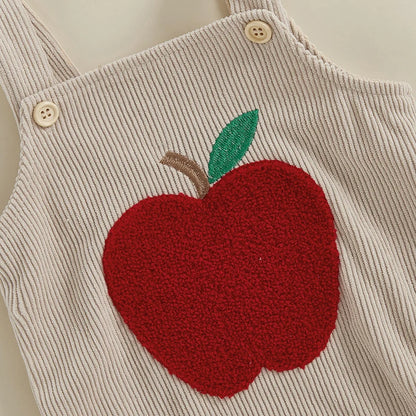 SUNSIOM 0–18 Monate Baby-Strampler, ärmellos, Stickerei, Marienkäfer, Biene, Obst, Pilz, Body, Overall für Mädchen und Jungen.