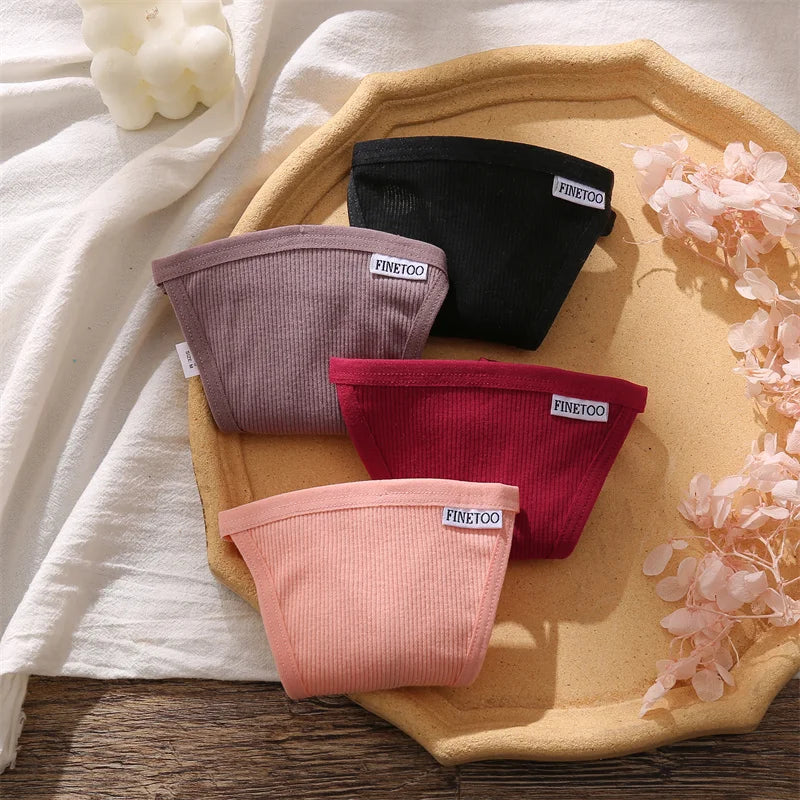 7Pcs/Set Women’s Sexy Panties Seamless Cotton Low Rise Thongs Fashion Solid Color Soft Breathable Underwear Female Cozy G-string.