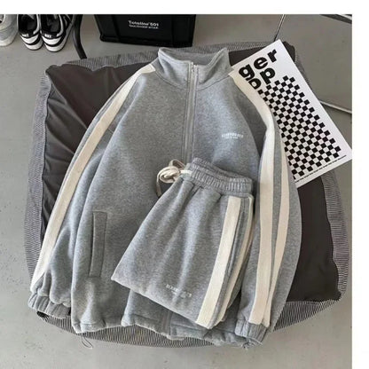Autumn Sweatshirt Suit High-End Feel Trendy Casual Sports Men's Wear Full Set Matching Trendy Male Outfit.