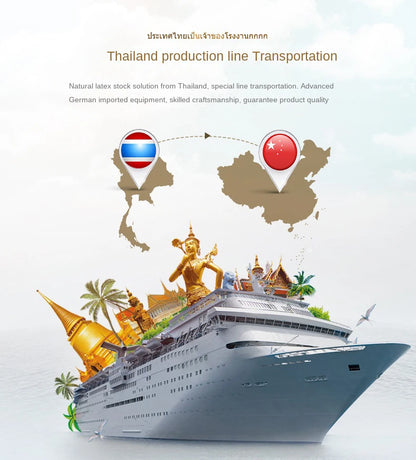 High-End-Latex-Quellen-Flüssigkeitsmatratzenoberteil, 100 % Naturlatex, faltbar, langsame Rückfederung, Thiland-Matten mit anpassbarem Baumwollbezug