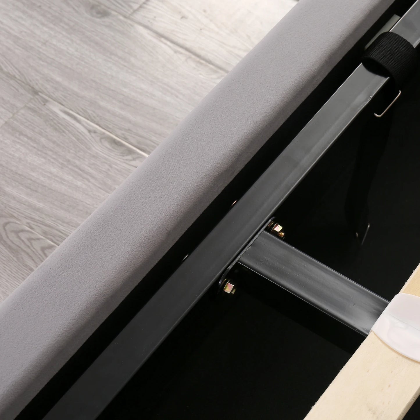 Fangange gepolstertes ohrenförmiges Bett, komplettes/Queensize-/King-/Doppelbett, hydraulisches Funktionsbett mit Lattenrost und Stauraum, Samt