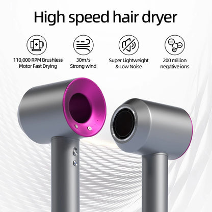 High-speed bladeless hair dryer Negative ion hair care High power, silent and quick drying, portable, suitable for home travel.