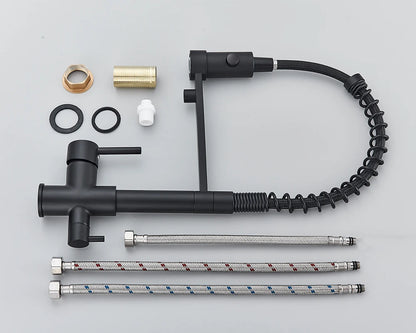 Black Filtered Kitchen Water Filter Kitchen Faucets Dual Spout Filter Faucet Mixer Water Purification Water Crane For Kitchen