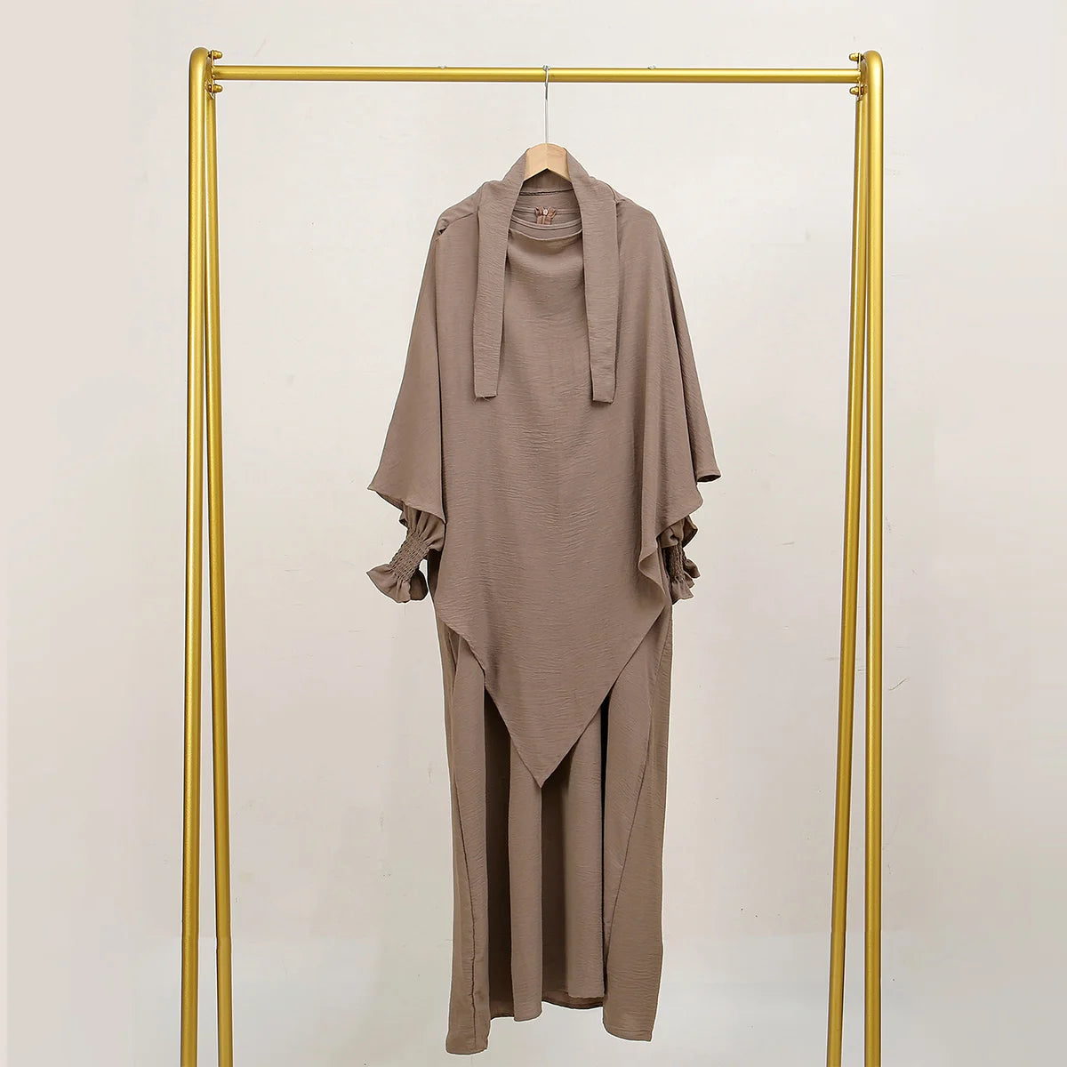 Two Piece Jilbab Prayer Set Abaya for Woman Batwing Hijab Dress Muslim Kimono Kaftan Robe Long Khimar Islam Cloth Jilbab Ramadan.