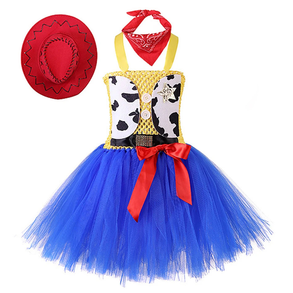 Woody Jessie Toy Story Cowboy Performance Kostüm Sets Mädchen Cartoon Tutu Kleid Kinder Disney Cosplay Karneval Party Kleidung.