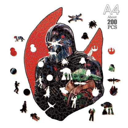 Movie Characters Wooden Puzzle Film Star Wood Jigsaws 2D Magic School Badge Character Jigsaw Toys for Kids