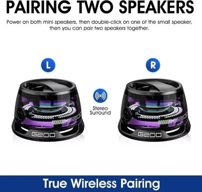 Mini Magnetic Bluetooth Speaker Portable Phone Holder RGB Lighting Speaker BT5.3 Mini Sound Box 7 Hours Playback Easy to carry.