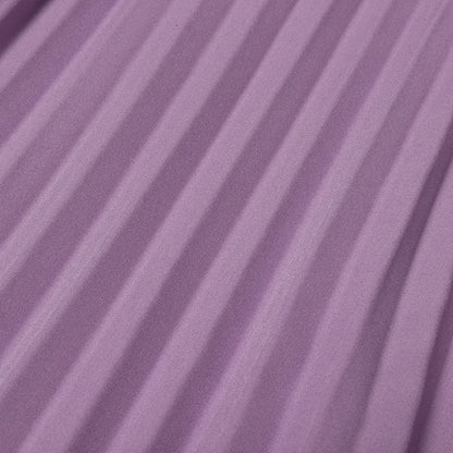 ZANZEA Elegantes Damen-Plisseekleid, edel, gesmokte Bündchen, langärmelig, O-Ausschnitt, Fit und Flare, lang, Vestidos, Pendeln, solide Party-Roben