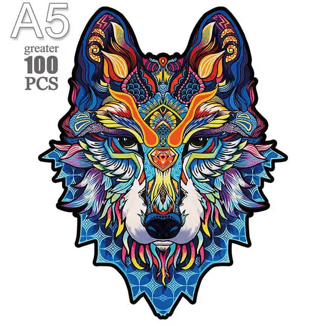 Irregular Shaped Wooden Animal Puzzle DIY Puzzle Party Games Educational Gift for Kids Holiday Gift Intelligent Cat Wood Jigsaw