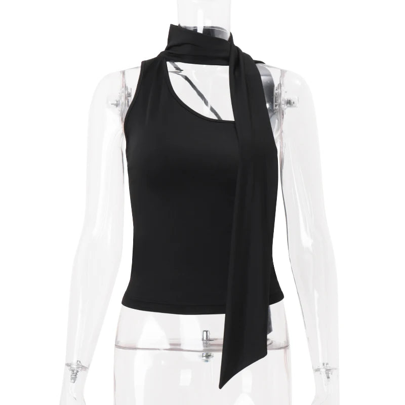 WhereMery Irregular Black Off Shoulder Tube Top Y2K Fashion Sleeveless Backless Tops Autumn New For 2025 High Street Women Vest.