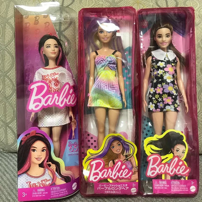 Genuine Barbie Dolls Brand Assortment Fashionista Girl Fashion Doll Princess Toys For Girls Bonecas Barbie Doll Birthday Gifts.