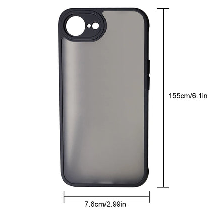 Frosted Translucent Case for iPhone 16E Matte Hard Cover Drop Protection Shockproof Frosted Translucent Phone Cover Anti-Scratch.
