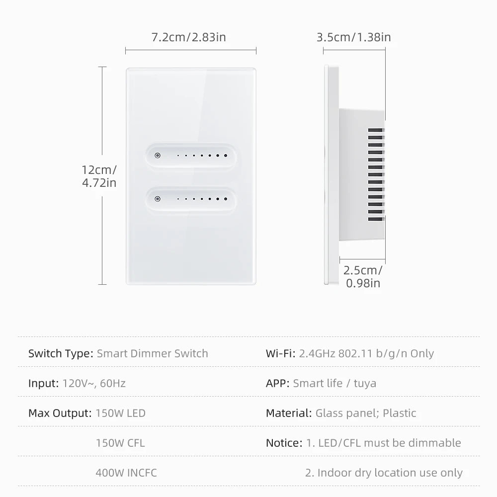 AVATTO Tuya WiFi/ZigBee Smart Dimmer Schalter 1/2 Gang Dimmer Licht Schalter Touch Panel APP Fernbedienung Für Alexa google Hause.