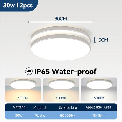 Wasserdichte Badezimmer Lampe Decke Led-deckenleuchten 18W 30W 40W Runde Led-deckenleuchte Für Küche Wohnzimmer wc Zimmer 220V