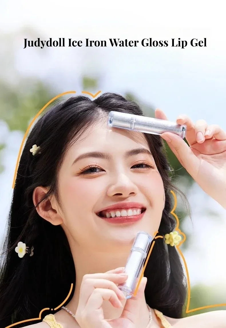 Judydoll Lip Glaze Mirror Shine Watery Lipstick Non-Stick Cup Long Lasting Moisturising Lip Tint Waterproof Makeup Cosmetics.