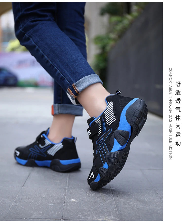 Four Seasons Leather Kids Shoes Non Slip Outdoor Children Walking Sneakers Casual Boys Sport Tennis Size 28-39.