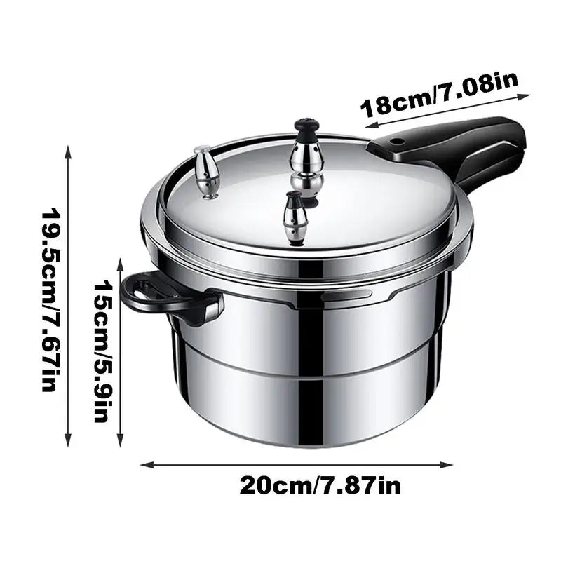Portable Pressure Cooker 4.3L Induction Stoves Home Cooker Aluminum Alloy Pressure Canner Cooker Induction Compatible Cookware.