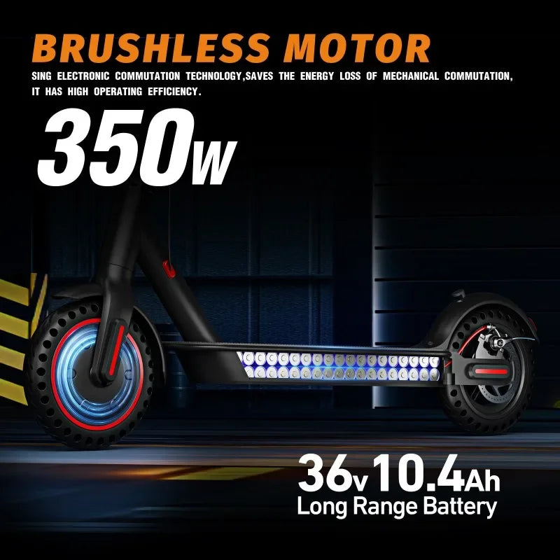 J-03 Electric scooter 350W peak power 36V10.4AH battery foldable electric scooters adults city travel portable E-type scooter.