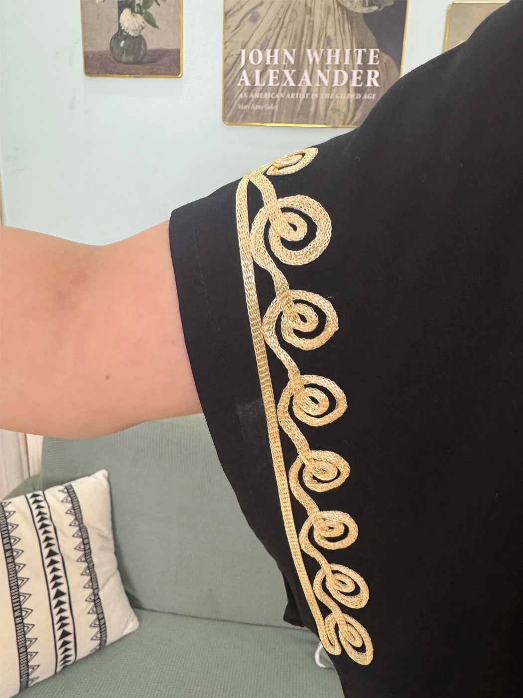 Muslimische Reine Abayas Für Frauen Dubai Baumwolle Applikationen Lose Fit Femme Robe Türkei Islam Traditionelle Kleider Mit Kopftuch Turban.