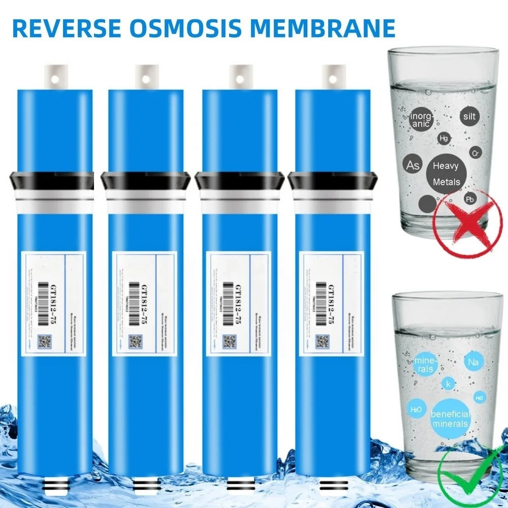 Water Purifier Reverse Osmosis Membrane Kitchen Direct Drinking Water Reverse Osmosis Universal Filter Cartridge 50/75/100/150G
