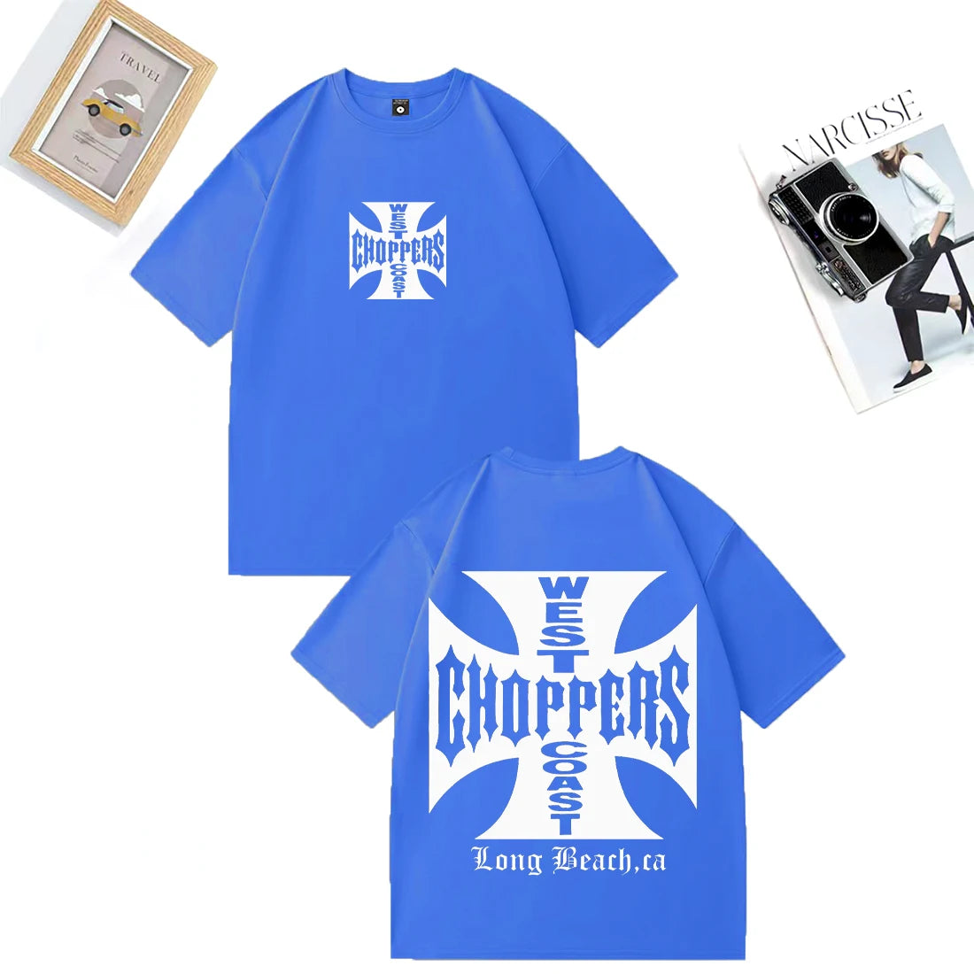 Paul Walker Shirt West Coast Choppers men T-shirt Women vintage Loose tops Cotton short sleeve Hip Hop streetwear Unisex Tshirts.